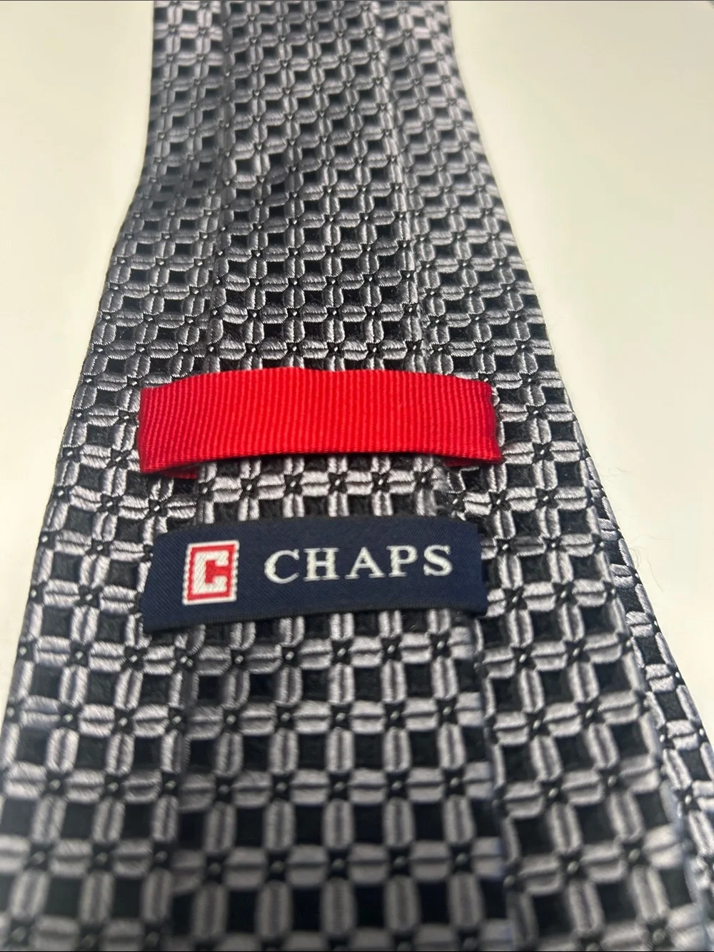 Men’s Necktie Bundle Lot of 3 - Chaps & Harken 100% Silk Geometric / Striped